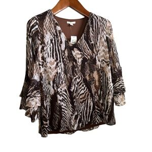 Est. 1946 Animal Print 3/4 Hobo Top Size Medium NWT